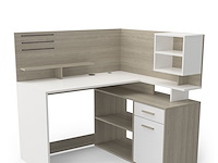 Hoekbureau malicia | 121,5 x 116,2 x 119,6 cm | wit - afbeelding 1 van  3
