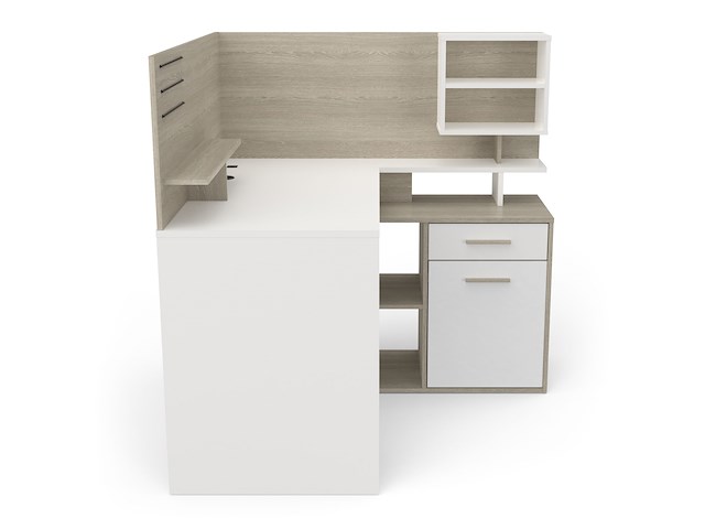 Hoekbureau malicia | 121,5 x 116,2 x 119,6 cm | wit - afbeelding 2 van  3