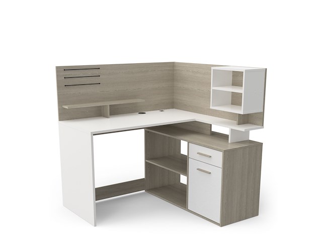 Hoekbureau malicia | 121,5 x 116,2 x 119,6 cm | wit - afbeelding 1 van  3