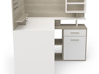 Hoekbureau malicia | 121,5 x 116,2 x 119,6 cm | wit - afbeelding 2 van  3