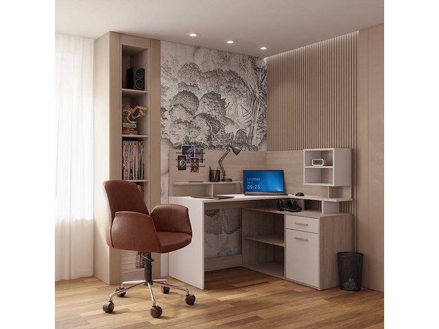 Hoekbureau malicia | 121,5 x 116,2 x 119,6 cm | wit - afbeelding 3 van  3