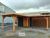 Hoekoverkapping met berging afm 1000x800x257cm - afbeelding 1 van  9