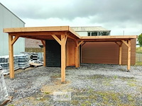 Hoekoverkapping met berging afm 1000x800x257cm - afbeelding 3 van  9