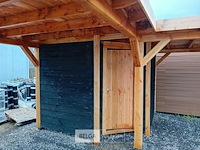 Hoekoverkapping met berging afm 1000x800x257cm - afbeelding 5 van  9