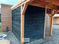 Hoekoverkapping met berging afm 1000x800x257cm - afbeelding 7 van  9