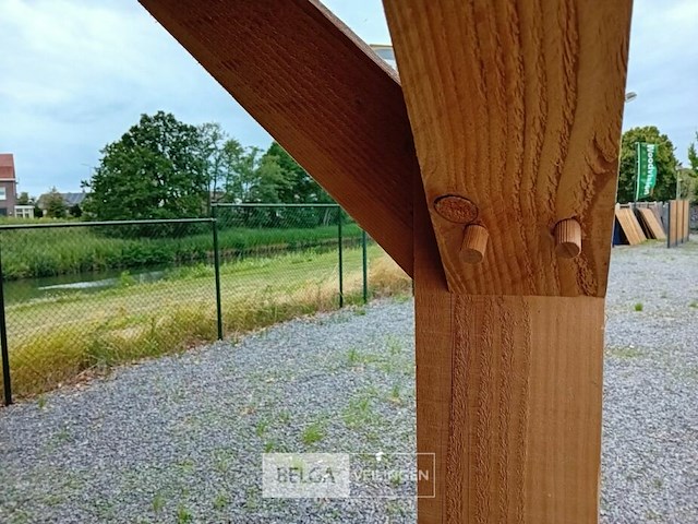 Hoekoverkapping met berging afm 1000x800x257cm - afbeelding 9 van  9