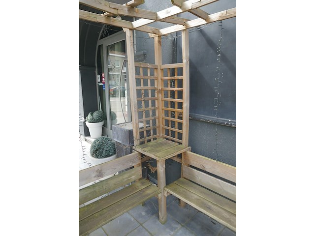 Hoekpergola + parasolvoeten - afbeelding 2 van  4