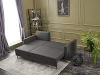 Hoekzetel balcab home | 215 x 150 x 80 cm | antraciet