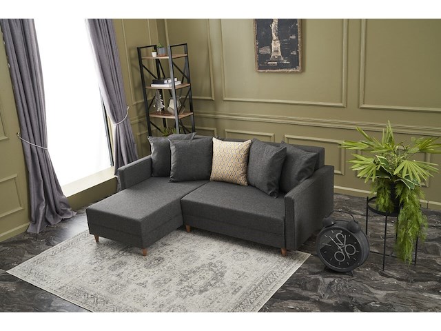 Hoekzetel balcab home | 215 x 150 x 80 cm | antraciet - afbeelding 5 van  7