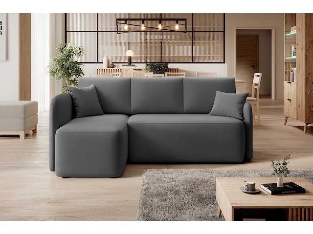 Hoekzetel henrichs | 206 x 150 x 89 cm | donkergrijs - afbeelding 2 van  7