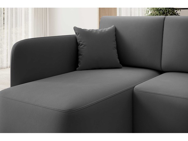 Hoekzetel henrichs | 206 x 150 x 89 cm | donkergrijs - afbeelding 4 van  7