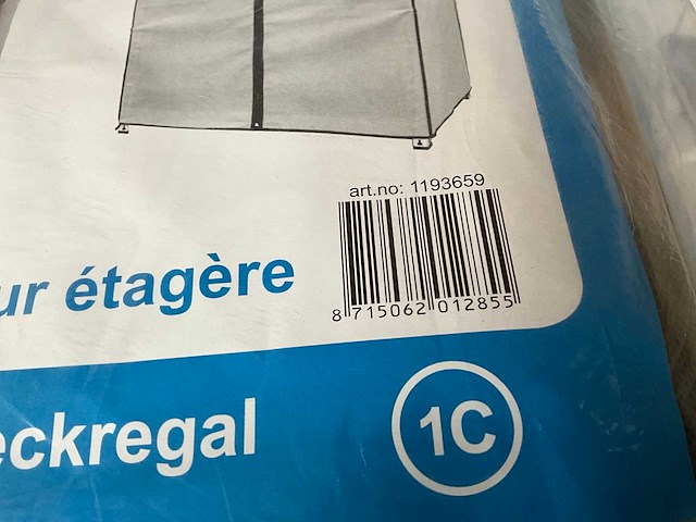 Hoes voor opbergrek 180 x 90 x 45 cm grijs (16x) - afbeelding 2 van  3