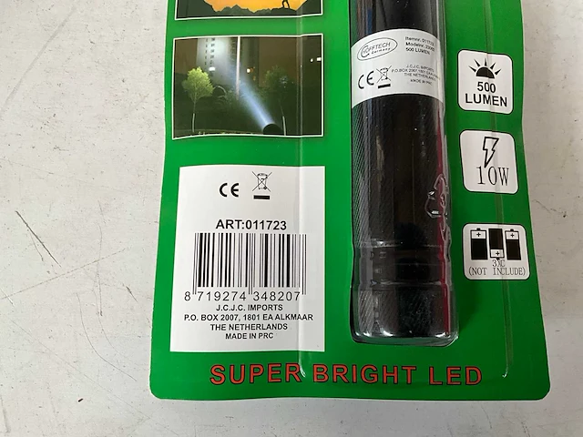 Höfftech zaklamp met sterk aluminium body (8x) - afbeelding 5 van  5