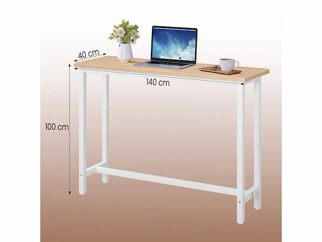 Hoge bartafel, eettafel met metalen constructie - afbeelding 4 van  4