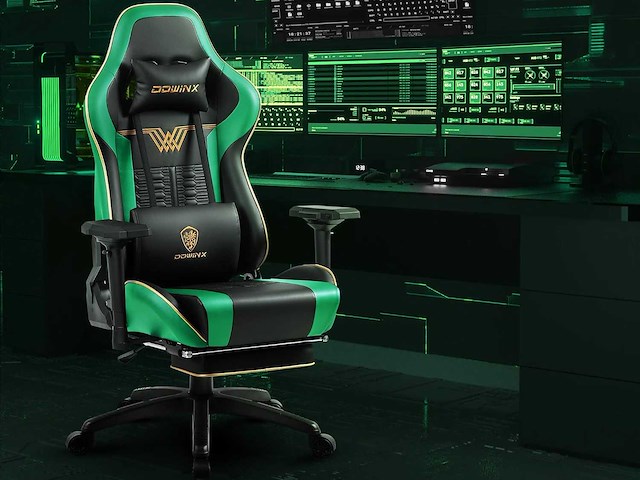 Hoge rug gamingstoel met voetsteun - afbeelding 1 van  9