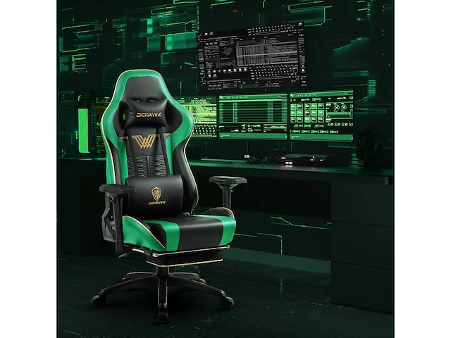 Hoge rug gamingstoel met voetsteun - afbeelding 2 van  9