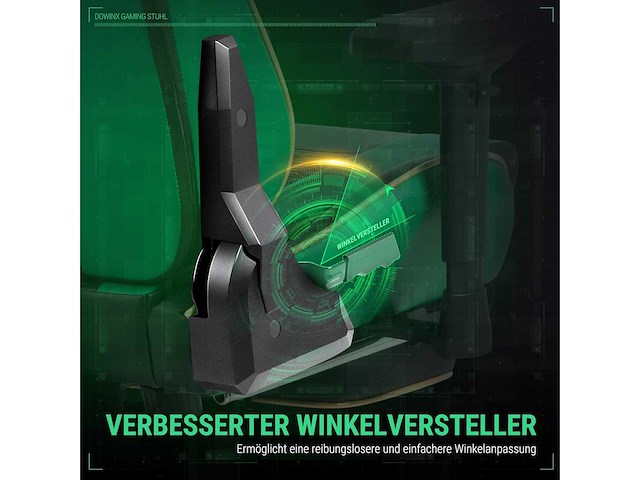 Hoge rug gamingstoel met voetsteun - afbeelding 7 van  9