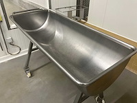 Hoge rvs halfronde voedings/verwerkingskuip - afbeelding 3 van  5
