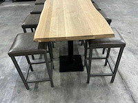 Hoge tafel met krukken - afbeelding 6 van  6