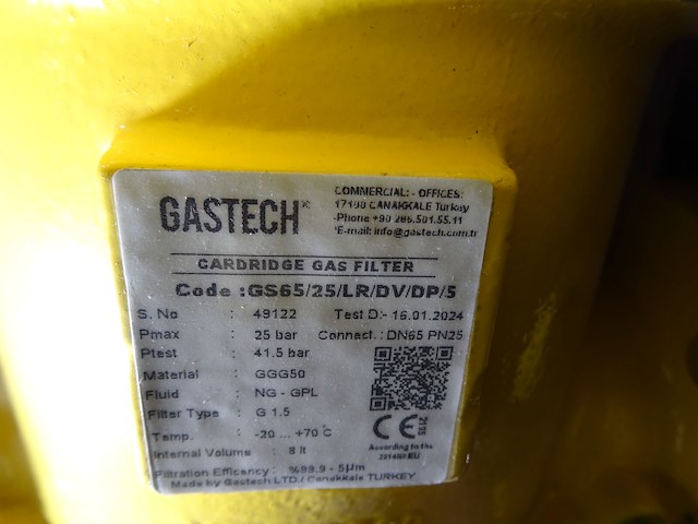 Hogedruk gasfilter gastech - afbeelding 3 van  6