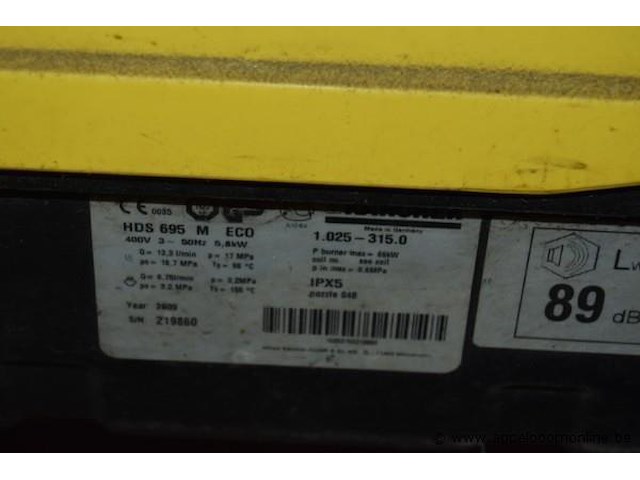 Hogedrukreiniger, kärcher, hds 695 m eco, 400v, 5.8kw, werking niet gekend - afbeelding 2 van  2
