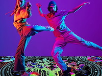 Holavida blacklight levensboom tapijt - afbeelding 1 van  3