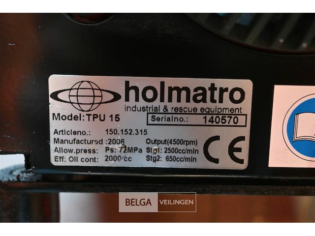 Holmatro hydraulische pompgroep - afbeelding 5 van  5