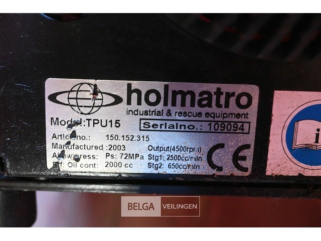 Holmatro hydraulische pompgroep - afbeelding 5 van  5