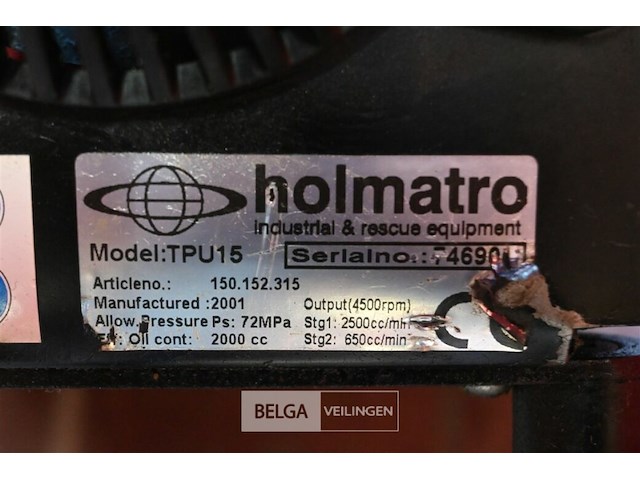 Holmatro hydraulische pompgroep - afbeelding 5 van  5