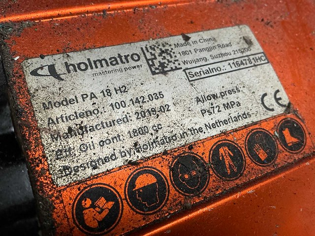 Holmatro pa 18 h2 hydraulische 2-traps handpomp - afbeelding 4 van  4