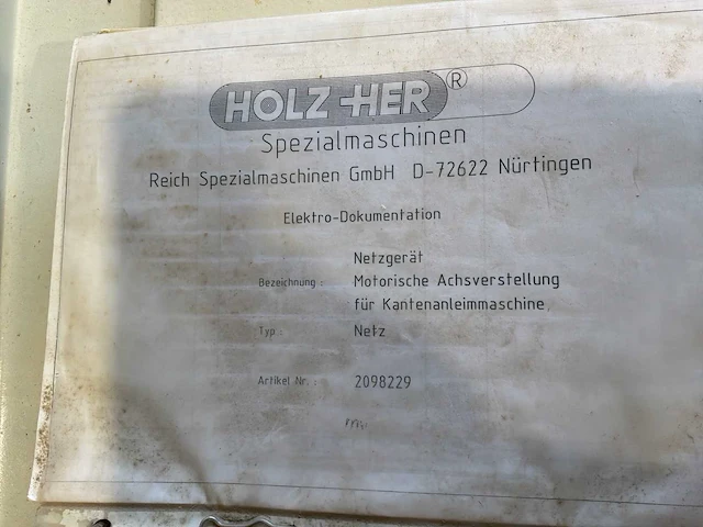 Holz-her randbandmachine / automatische randbandmachine holz-her primus 1436 se f - afbeelding 11 van  19