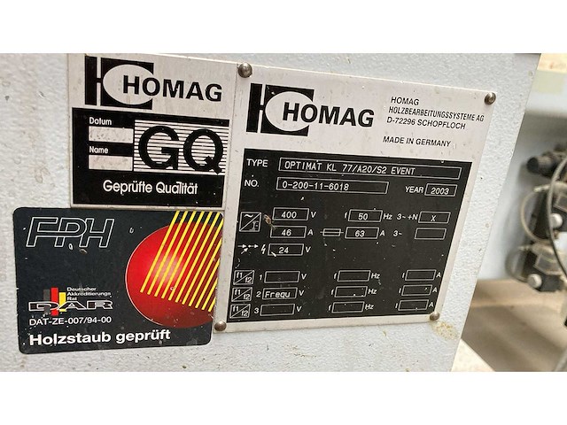 Homag - kl77/a20/s2 - edge bending machiness - 2003 - afbeelding 3 van  8