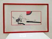 Hombre litho op lamapapier, octave landuyt