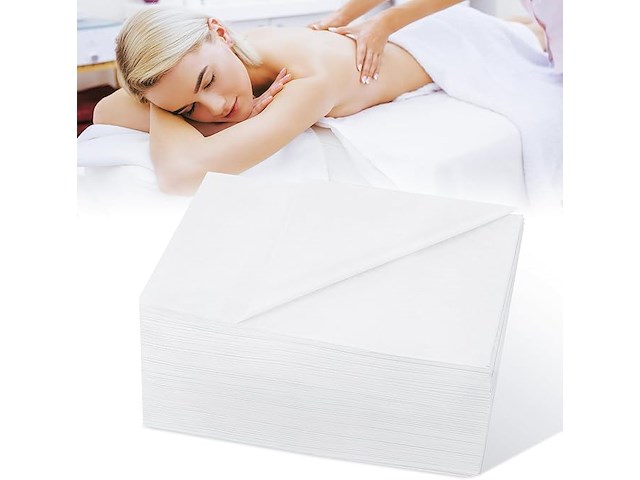 Homdat 100 stuks wegwerp-bedlakens - afbeelding 1 van  5