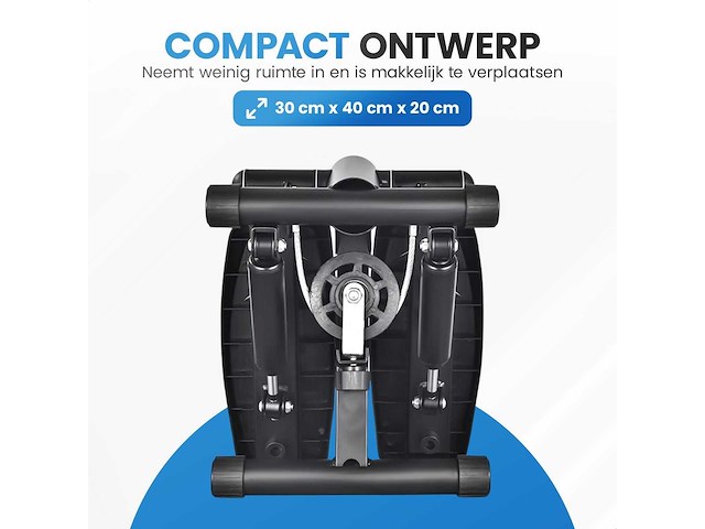 Homefit pro stepper – 2-in-1 fitness stepper met weerstandsbanden & lcd display – compact & stil – voor cardio en spiertraining thuis - afbeelding 2 van  9