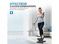 Homefit pro stepper – 2-in-1 fitness stepper met weerstandsbanden & lcd display – compact & stil – voor cardio en spiertraining thuis - afbeelding 7 van  9