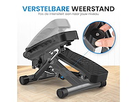 Homefit pro stepper – 2-in-1 fitness stepper met weerstandsbanden & lcd display – compact & stil – voor cardio en spiertraining thuis - afbeelding 8 van  9