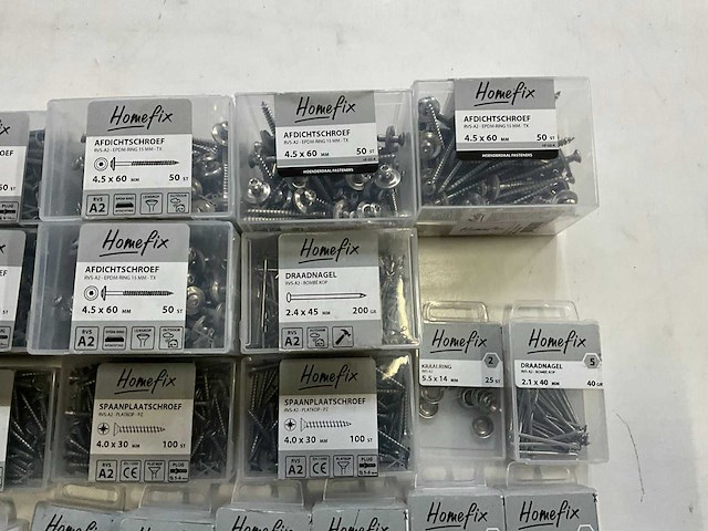 Homefix diverse rvs bevestigingsmaterialen (54x) - afbeelding 4 van  9
