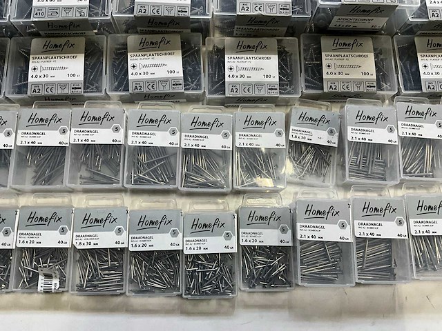 Homefix diverse rvs bevestigingsmaterialen (54x) - afbeelding 6 van  9