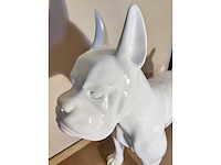 Hond boxer - tuinbeeld - wit - afbeelding 4 van  5