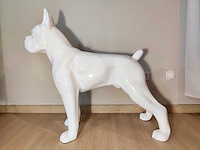 Hond boxer - tuinbeeld - wit - afbeelding 5 van  5