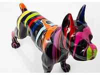 Hond boxer - tuinbeeld - zwart met verfstrepen - afbeelding 2 van  2