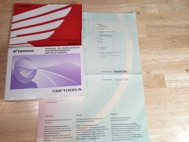 Honda - cbf 1000 - motorfiets - afbeelding 9 van  9