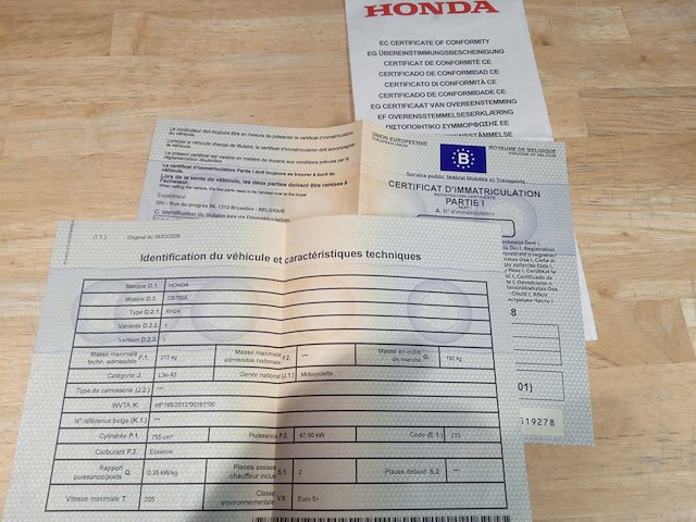 Honda - hornet cb 750 - motorfiets - afbeelding 9 van  9