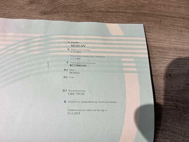 Honda cbx 750 fii motorfiets - afbeelding 10 van  10