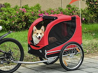 Honden-huisdier fietstrailer met 8 reflectoren - afbeelding 1 van  6