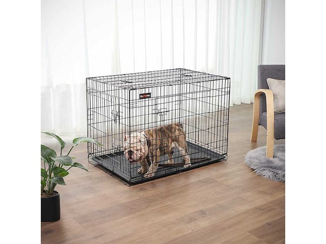 Hondenbench, 2 deuren, 107 x 70 x 77,5 cm - afbeelding 1 van  9