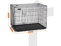 Hondenbench, 2 deuren, 107 x 70 x 77,5 cm - afbeelding 8 van  9