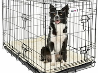 Hondenbench met plaid - zwart 107 x 71 x 76cm - afbeelding 1 van  3