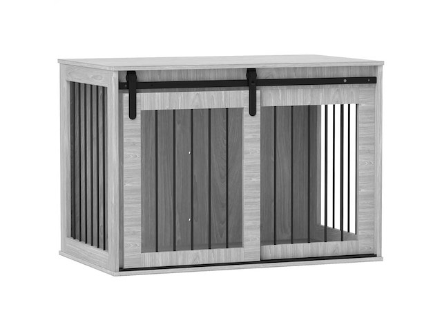 Hondenbench met schuifdeur, ventilatie, spaanplaat en staal - afbeelding 7 van  9